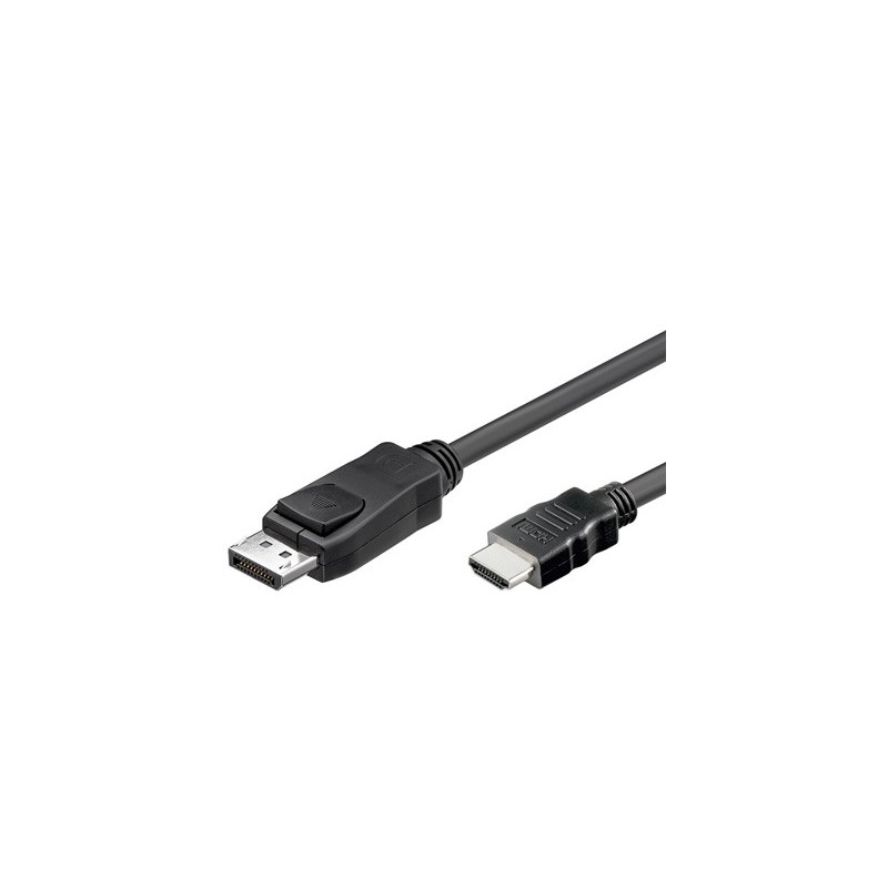 Good Connections Anschlusskabel 2m Displayport a HDMI 24K vergoldet Nero